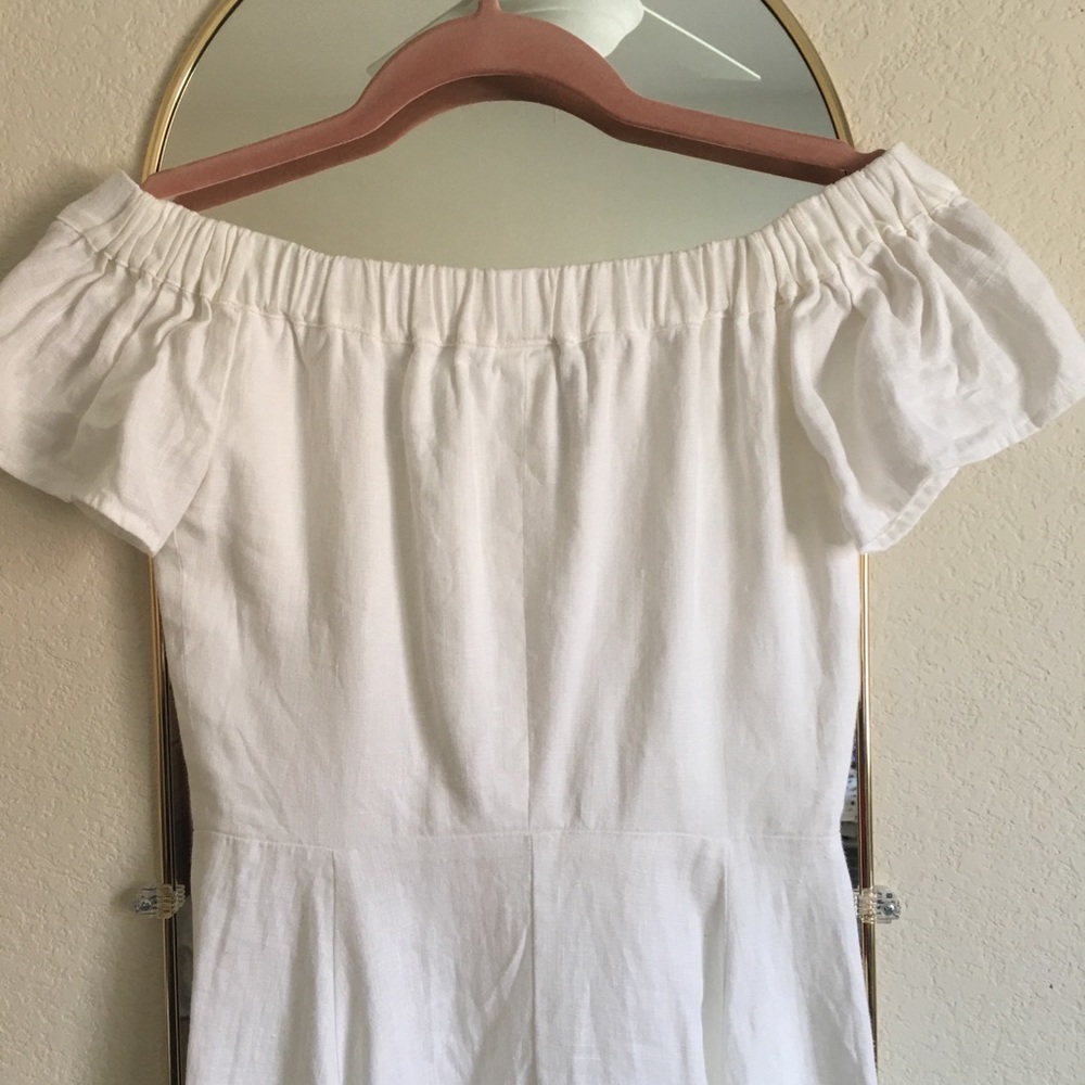 ✨ RARE Reformation Mariposa White Linen Dress - Picture 6 of 8